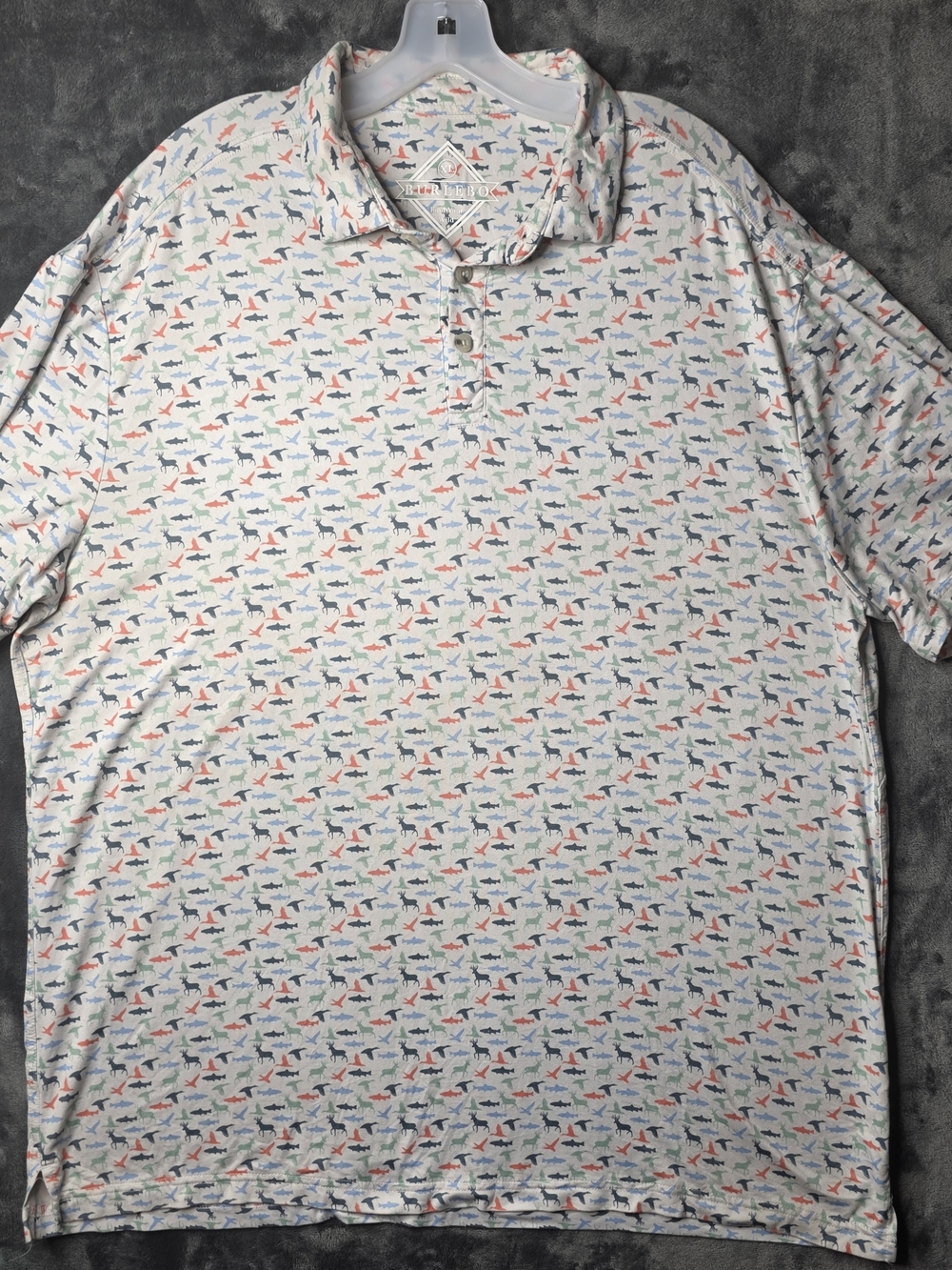 BURLEBO Performance Polo Fly Mens Sz XL